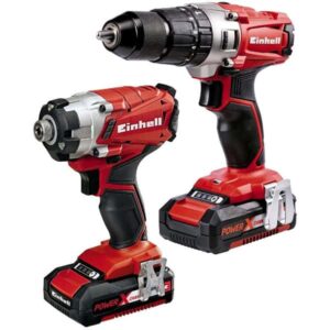 Power X-Change 2.0 Ah 18 V Combi Drill and Impact Driver - Pack of 2 – Red, Einhell 4257214 - Image 5