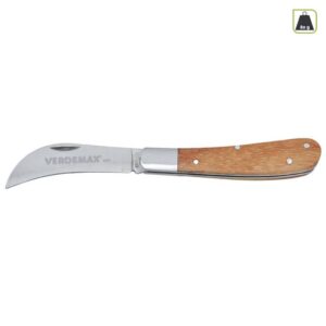 Multipurpose grafting knife, wood handle, Verdemax 4200