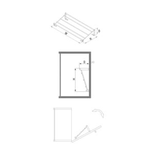 Alternative view of One Shelf Of Shoe Holder Mounted To Lid, Starax-S-6131