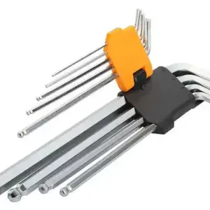 9Pcs Ball Point Extra-long Arm Hex Key Set , Tolsen 20054