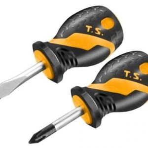 2Pcs Stubby Screwdrivers Set, Tolsen 20181