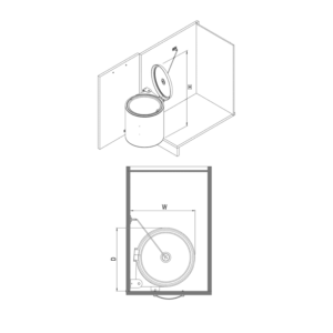 Alternative view of Waste Bin 10 Lt, Starax S-2251