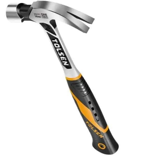 Industrial One Piece Forged Claw Hammer 16OZ, Tolsen 25171