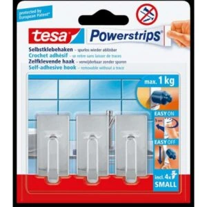 Powerstrips classic hooks chrome, Tesa 57540