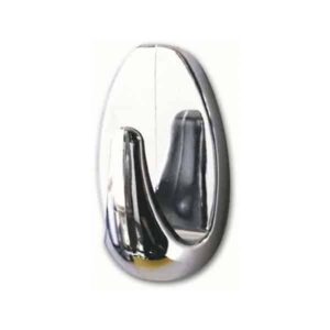 Alternative view of Powerstrips self-adhesive small hooks oval chrome (3 Hooks), Tesa 57543