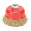 Crimped wire cup brush brass coated 75mm M14, Borgh CBR-7-75MM