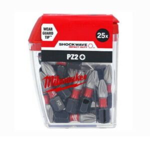 Shockwave Drivers Bit Impact Duty PZ2x25mm Pack of 25pieces, Milwaukee 4932430864