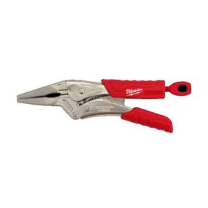 6" Torque Lock Long Nose Locking Pliers With Grip, Milwaukee  48-22-3406