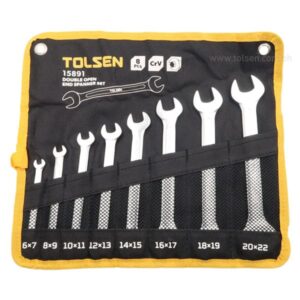 8Pcs Double Open End Spanner Set, Tolsen 15891