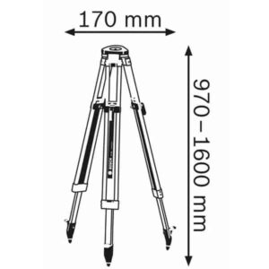 Alternative view of Professional Building Tripod, Bosch BT-160