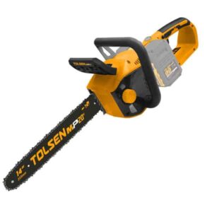 Alternative view of Tolsen Li-ion Brushless Cordless Chain Saw 20v (Industrial) + 2x 4.0Ah Batteries + Charger