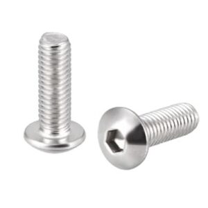 Rounded Head Hex Socket Screws, Pack of 100