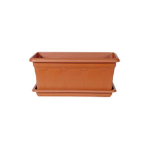Primavera Balcony Pot With Tray, Panda Plast