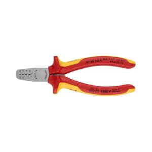 Crimping Pliers for Wire Ferrules-1000V Insulated, Knipex 97 68 145 A