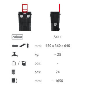Heavy Mobile Tool Trolley with Durable Metal Latches, Kistenberg KHVWM - Image 8