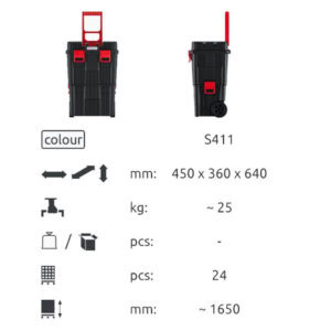 Heavy Mobile Tool Trolley with Durable ABS Latches, Kistenberg KHVW - Image 8