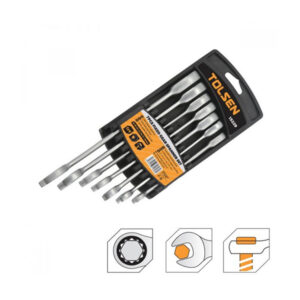 7Pcs Fixed Head Combination Ratchet Spanner Set, Tolsen 15229