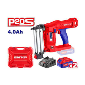 Lithium-Ion Cordless Brad Nailer Kit, Emtop ELBNLI2036
