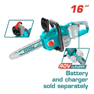 Brushless 40V Chainsaw, Total TGSLI40168