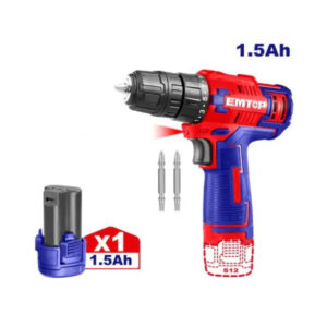Lithium-Ion Cordless Drill, Emtop ECDL12510