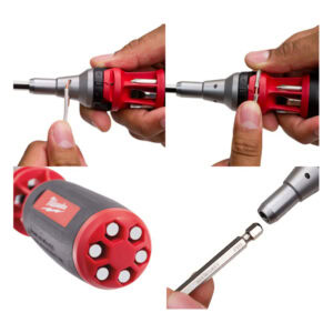 Alternative view of 10 in 1 Ratchet Multi-Bit Hex Screwdriver, Milwaukee 48229306