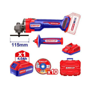 Cordless Angle Grinder, Emtop ELAG211541