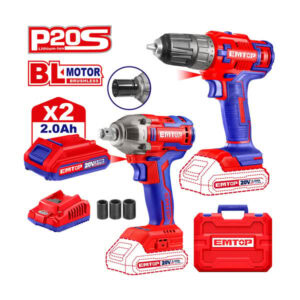Cordless 2 Pcs Combo Kit, Emtop ECKL20072