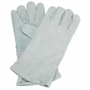 Durable leather welding gloves with heat resistance, reinforced stitching, and comfortable fit for hand protection during welding and metalwork.