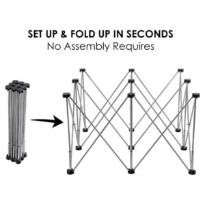 Foldable Working Table Topway 346630 with adjustable height, sturdy metal frame, and spacious work surface, ideal for home or office use."