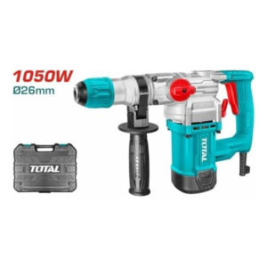 "Total TH110266 Rotary Hammer tool, featuring a durable design, powerful motor, and ergonomic handle for efficient drilling and demolition."