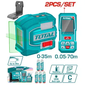 Laser Level and Distance Measuring Kit, Total TOSLL0401