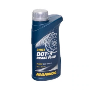 High-performance MANNOL DOT-3 Brake Fluid ensures optimal braking, corrosion protection, and reliability for hydraulic brake systems in various vehicles.