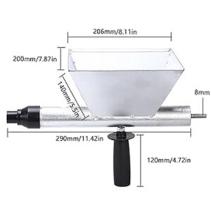 picture for the cement caulking gun with its dimensions