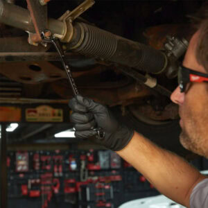 A man using the gloves