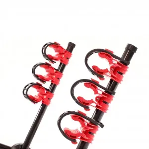 it shows the base stand of the bicycles