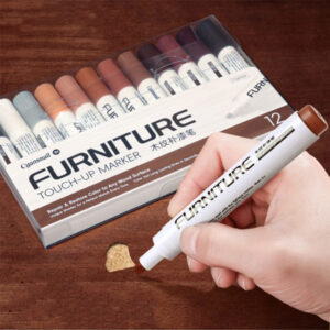 12pcs Furniture Wood-Grain Touch-Up Pen For Solid Wood & Composite Flooring Repair,