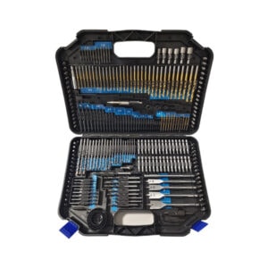 Drill Bit Set, 246 Drill Bit Sets, Cordless Drill Bit Set for Wood, Metal, Masonry, Cement and Screwdriver Bit Set Blue