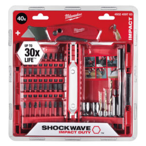 Milwaukee SHOCKWAVE Impact Duty Bit Set x40 Pcs & Compact Knife 4932459763