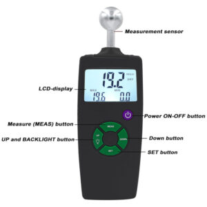 Digital Wood Moisture Meter, Moisture Meter for Masonry, Moisture Meter for Masonry, Wood, Wall, Plaster, Detecting, Waterproof and Water Leak, Detection Depth up to 40 mm