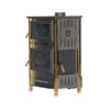 wood stove stainless gold