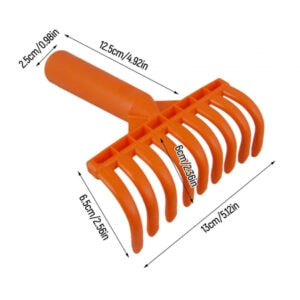 Small Yard Leaf Rake Lightweight 9 Tines Garden Rake Ergonomic Rake for Lawn