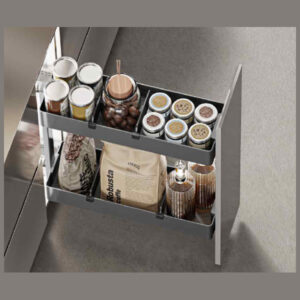 Narrow Pull-Out Basket – Ideal for Seasonings, Bottles & Cans