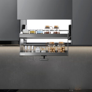 Higold Black Shearer Nebula Pull Down Overhead Cabinet Storage - 60cm