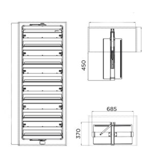 HIGOLD 703694S 800mm ROTATING SHOE RACK
