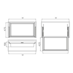 HIGOLD LOW CLOTHES BASKET 900MM 706334S