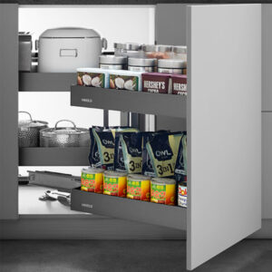 Higold Shearer Style Magic Corner Rack Pullout, Left & Right Opening, Dimension 860x510x535mm