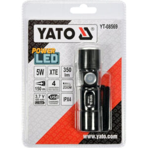 XT-E CREE 5W USB Flashlight, 94X27mm Yato YT-08569 - Poland