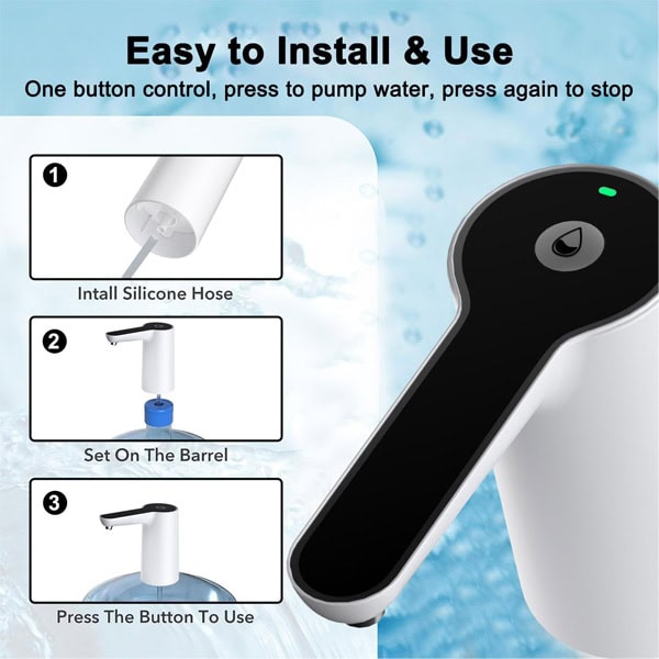 Automatic Water Dispenser Pump, USB Rechargeable Battery Water Pump