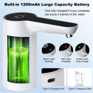 Automatic Water Dispenser Pump, USB Rechargeable Battery Water Pump