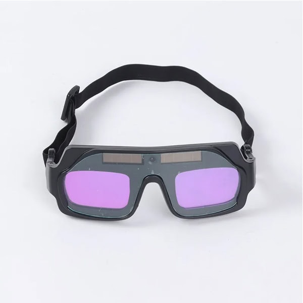 Rhk Black UV Protection Auto Dimming Dual LCD PC Solar Power Auto Darkening Safety Welder's Glasses Goggles